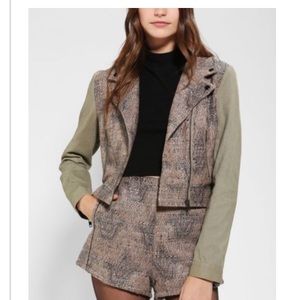 NWOT Cropped biker jacket Urban Outfitters